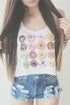 Sexy Cute Cookies Printing Women Vest Top